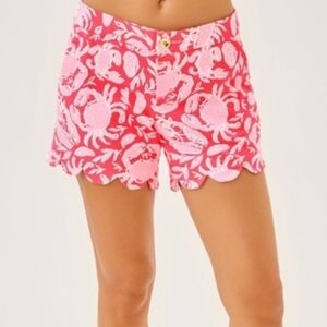 New With Tags Lilly Pulitzer Buttercup Shorts Sz 8 Pink Sunbaked Cane Coral